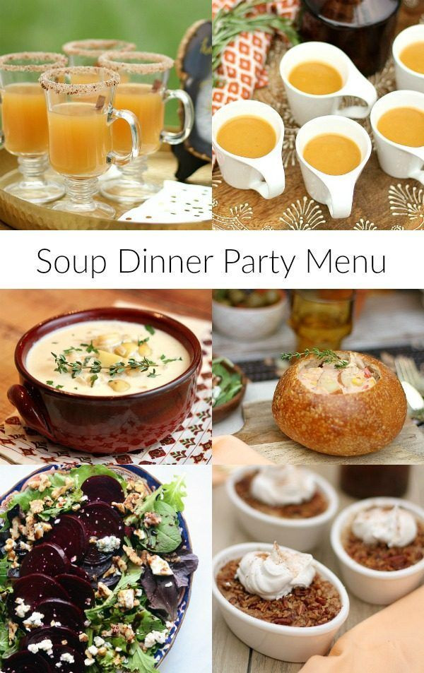 Dinner Party Menu Ideas Food
 Soup Dinner Party Menu