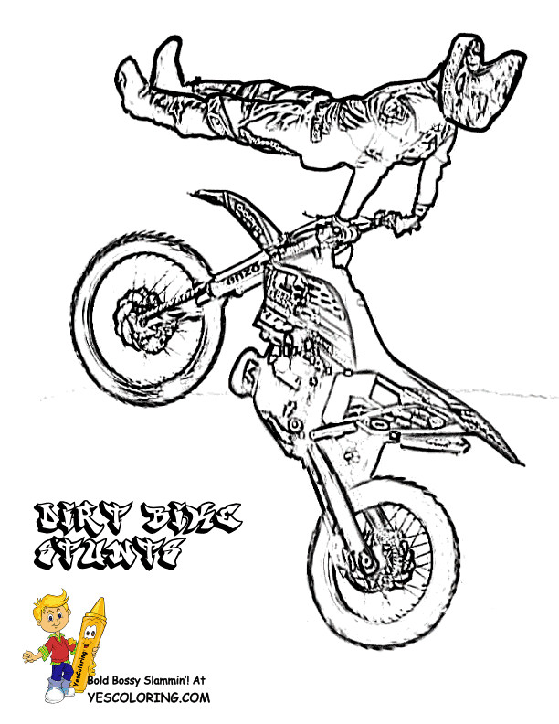 Dirt Bike Coloring Pages Boys
 Coloring Picture of Dirt Bike Crusty Demons