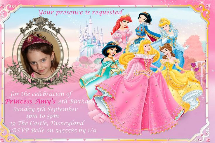 Disney Princess Birthday Party Invitations
 35 best Birthday Invitation Templates images on Pinterest