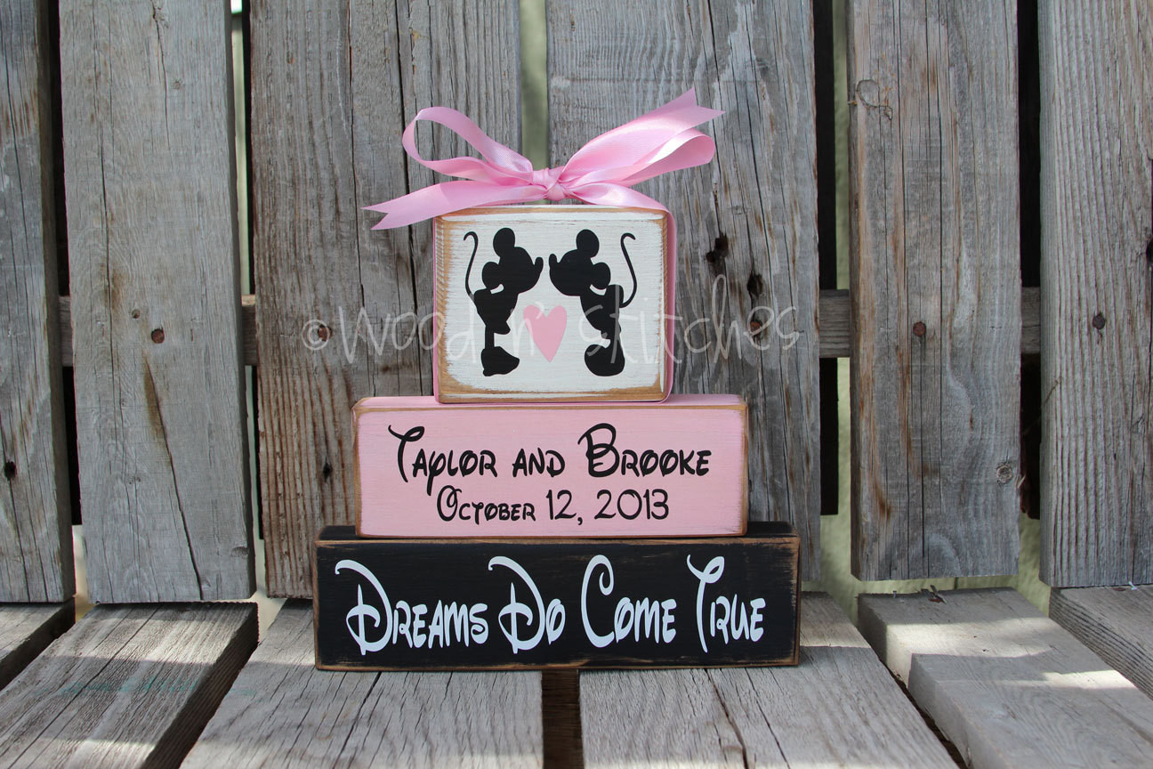 Disney Wedding Gift Ideas
 Mickey Mouse DISNEY Wedding Family Happily Ever After Name