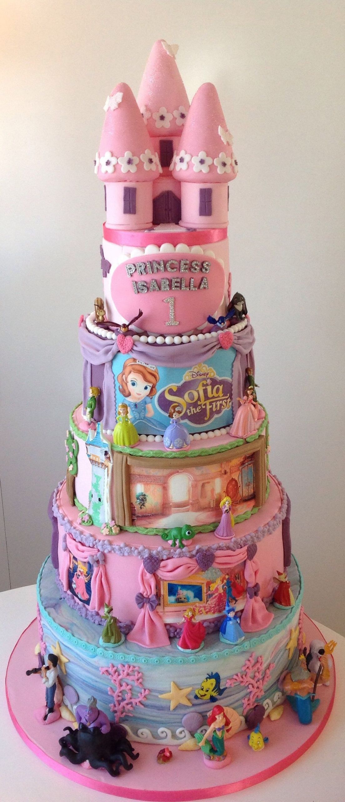 Disney World Birthday Cakes
 Disney Princess 1st Birthday Cake