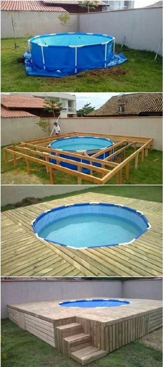 Diy Above Ground Pool Deck
 Pin by Alexis on DIY in 2019