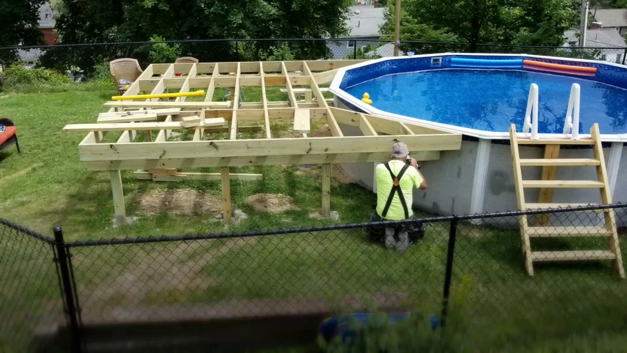Diy Above Ground Pool Deck
 DIY How To Build a Pool Deck