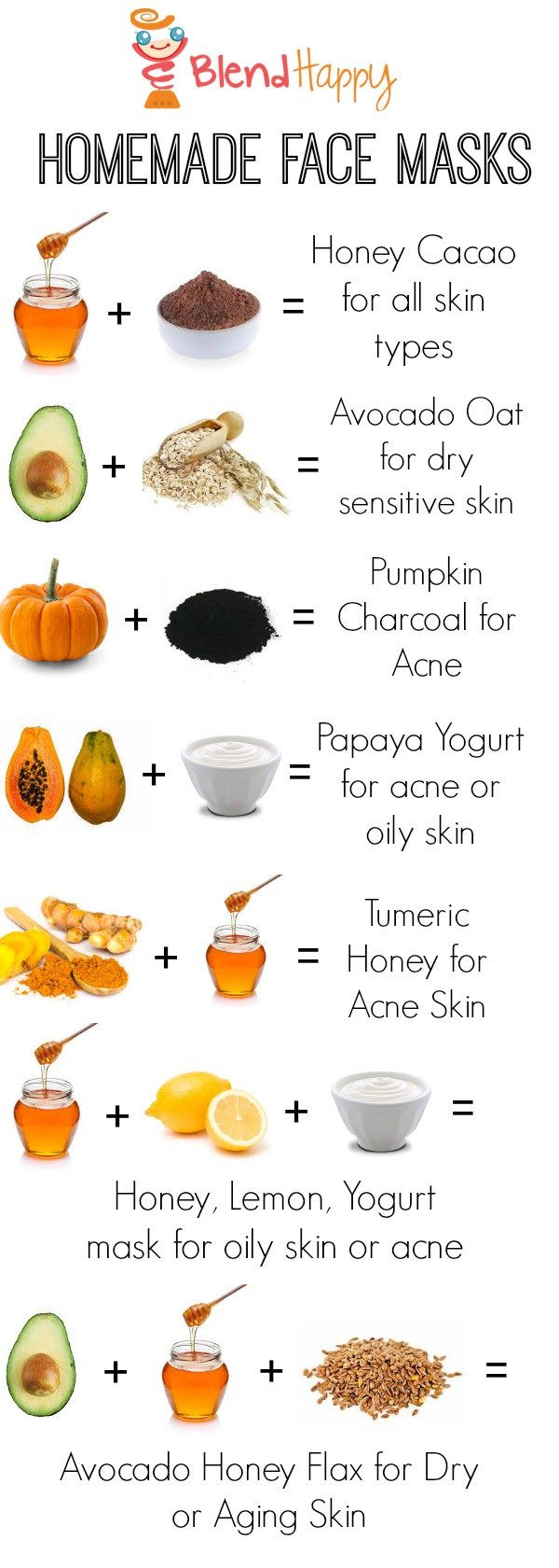 DIY Acne Face Mask
 10 Foods You Can Turn into Homemade Face Masks Blendhappy
