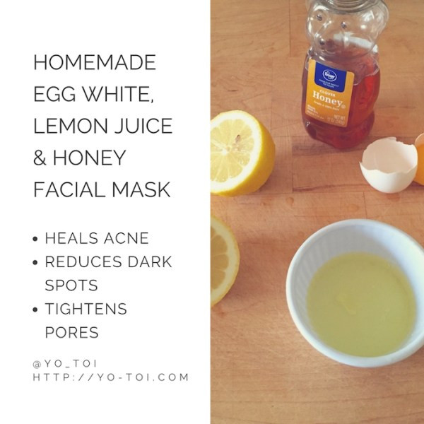 DIY Acne Scar Mask
 Egg White Lemon Juice & Honey Facial Mask for Acne Scars
