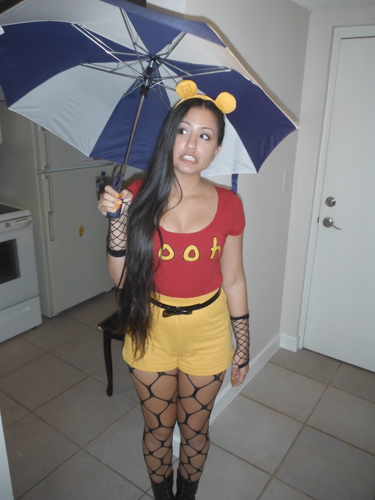 DIY Adults Halloween Costumes
 Dizzida DIY Adult Female Winnie The Pooh Costume