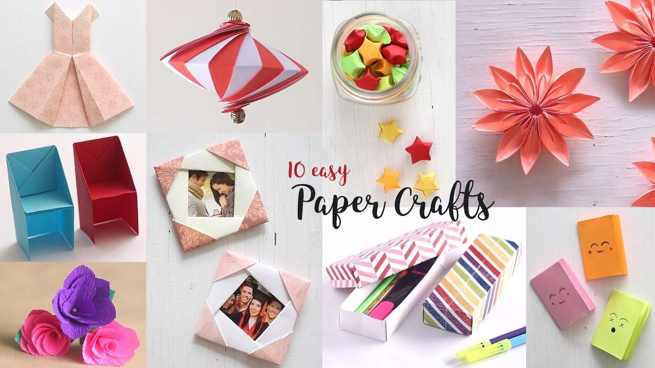 DIY Art Projects For Adults
 10 Easy Paper Crafts pilation DIY Craft Ideas