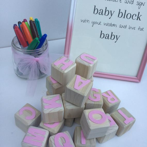 DIY Baby Blocks For Baby Shower
 Items similar to DIY Block Set Baby Shower Craft Book