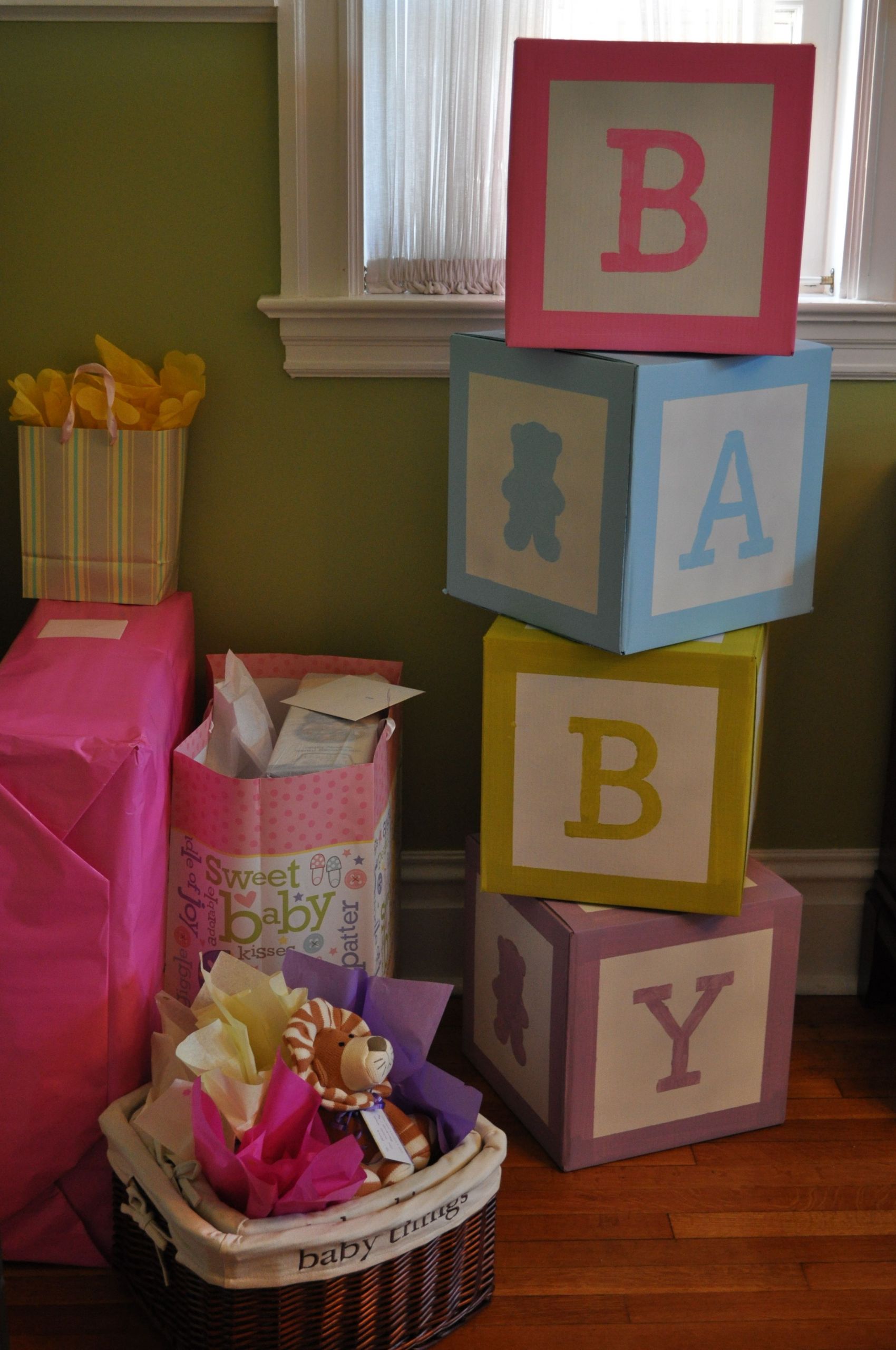 DIY Baby Blocks For Baby Shower
 Baby Blocks I made for a friends Baby Shower