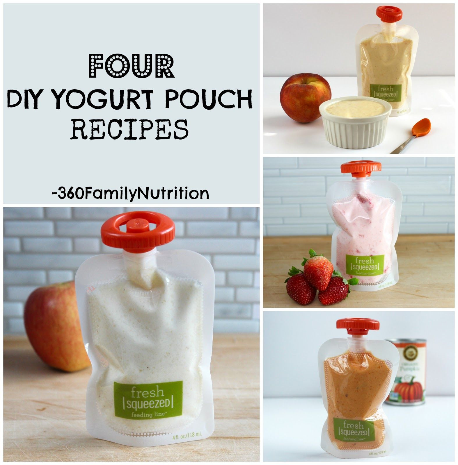 DIY Baby Food Pouches
 DIY Yogurt Pouch Recipes baby food