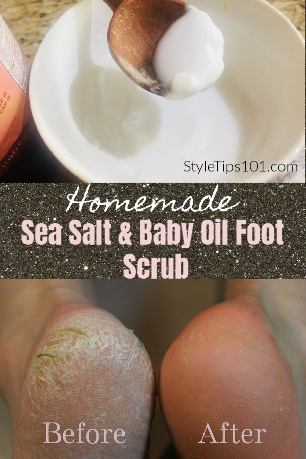 Diy Baby Foot Peel
 Homemade Sea Salt and Baby Oil Foot Scrub