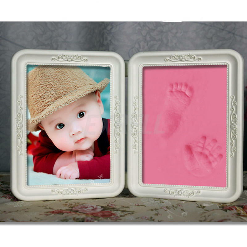 DIY Baby Footprints
 Cute Frame Soft Clay Imprint DIY Baby Footprint Hand