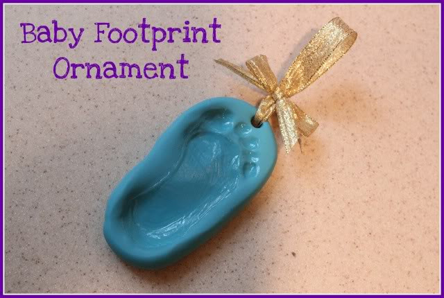 DIY Baby Footprints
 Craft Time Baby Footprint Ornament