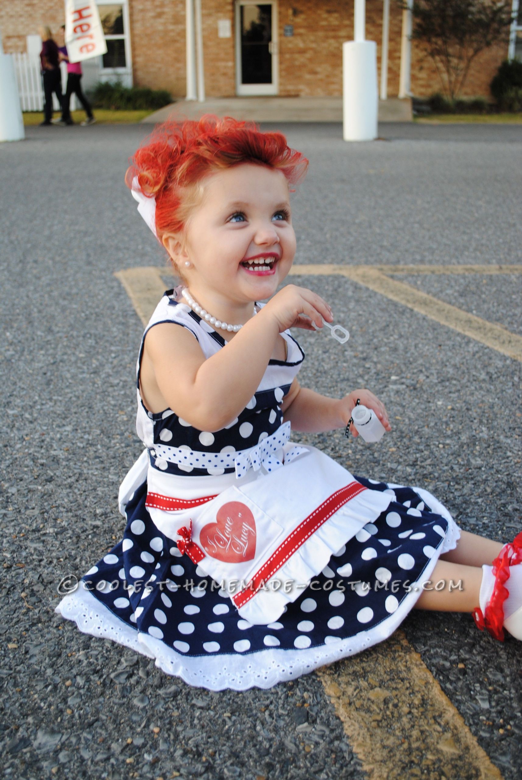 DIY Baby Girl Costume
 Adorable “I Love Lucy” Homemade Costume for a Toddler