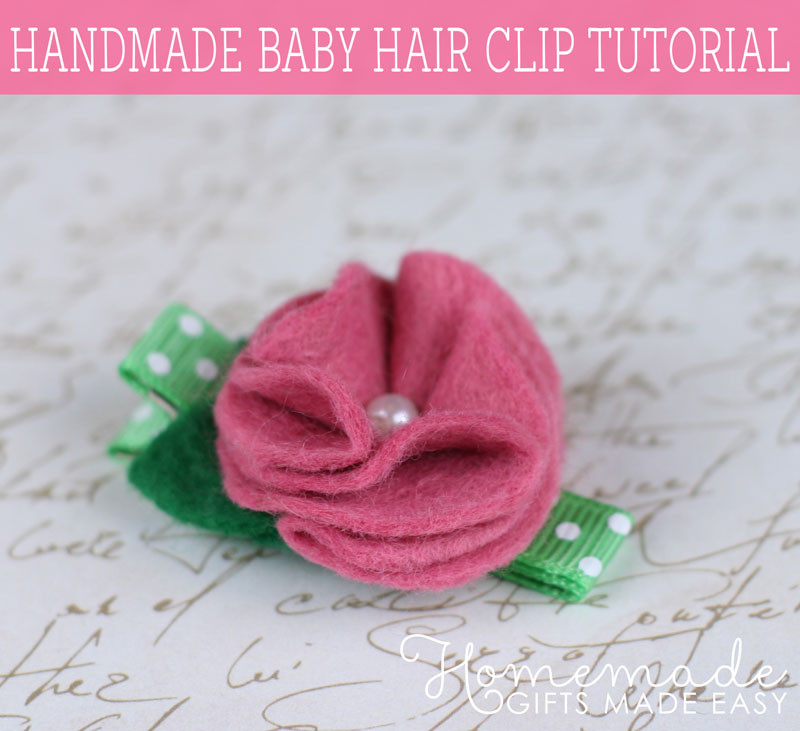 DIY Baby Hair Clips
 Easy Homemade Baby Gifts to Make Ideas Tutorials and