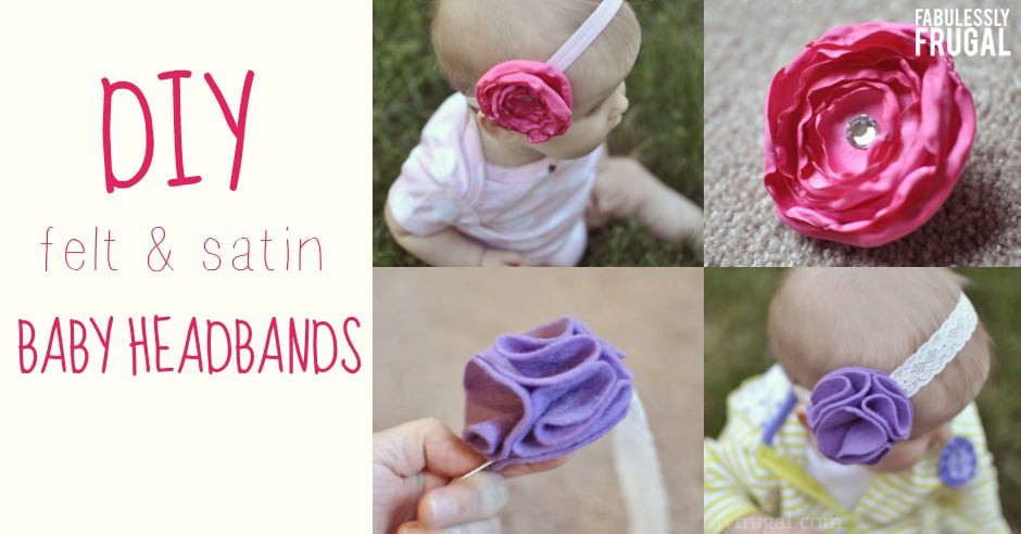 DIY Baby Headbands With Flowers
 How to Make Baby Headbands Satin and Felt Flowers