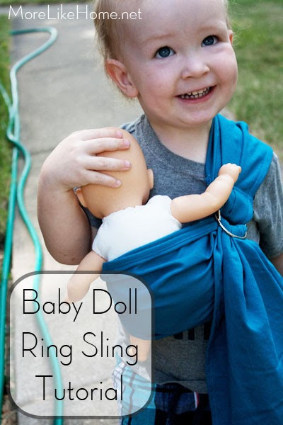 DIY Baby Ring Sling
 More Like Home Baby Doll Ring Sling tutorial