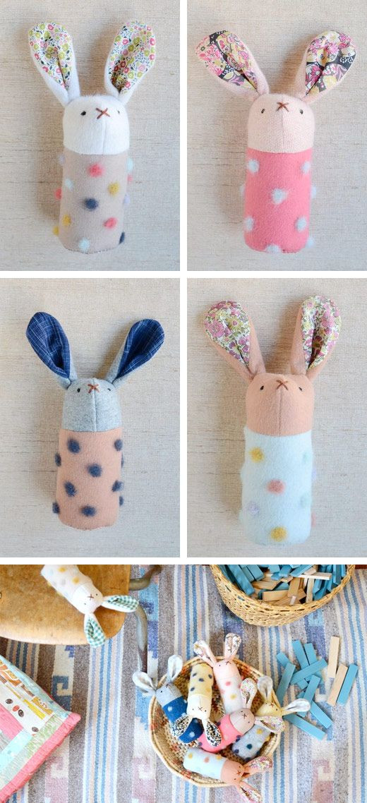DIY Baby Sewing Projects
 DIY Handmade Bunnies Softies Rabbits Rattles Toys