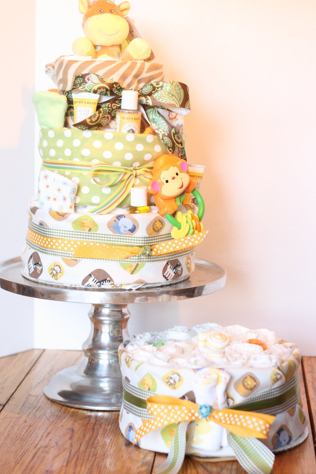 DIY Baby Shower Diaper Cake
 A Little Junk In My Trunk How to Make a Diaper Cake
