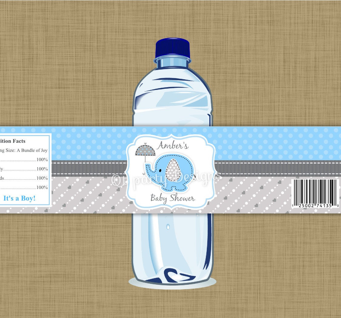 Diy Baby Shower Water Bottle Labels
 Etsy Your place to and sell all things handmade