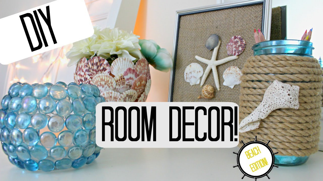 DIY Beachy Room Decor
 DIY ROOM DECOR IDEAS BEACH THEME Pinterest Inspired