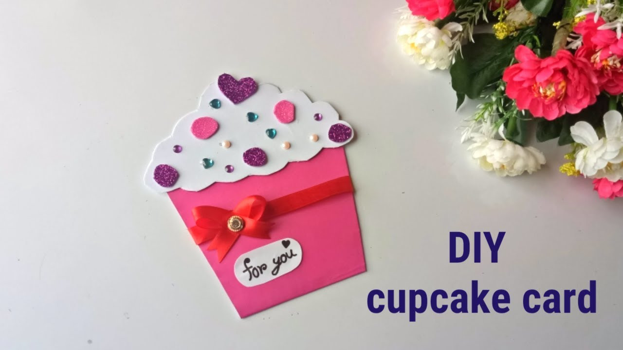 DIY Birthday Cards For Kids
 DIY Cupcake Card Cupcake Birthday Card for Kids Simple
