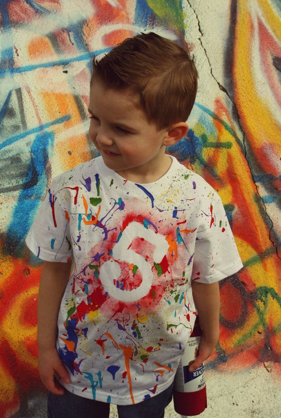 DIY Birthday Shirts For Toddlers
 Art Shirt Art Party Paint Splatter Shirt Birthday Shirt