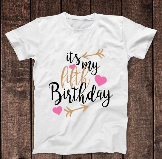 DIY Birthday Shirts For Toddlers
 It s My 5th Fifth Birthday T Shirt Childrens Kids T