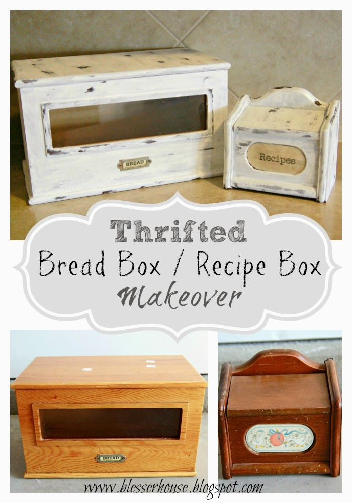 DIY Bread Box Ideas
 Thrifted Bread Box Recipe Box Makeover