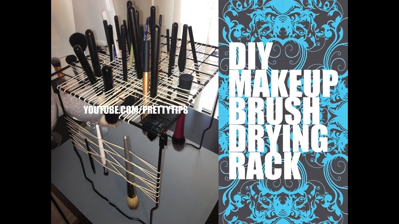 DIY Brush Drying Rack
 Makeup Brush Drying Rack Easy DIY