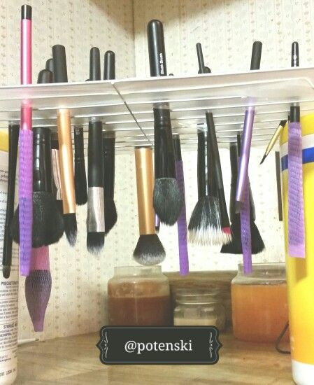 DIY Brush Drying Rack
 Makeup brush drying rack All I used was a cooling rack I
