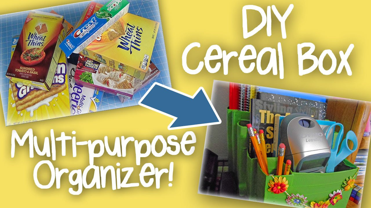 DIY Cereal Box
 DIY Cereal Box Multipurpose Organizer
