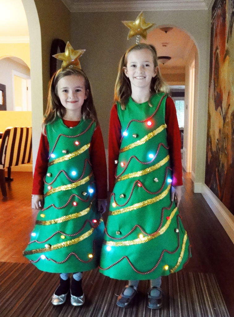 DIY Christmas Costumes
 Christmas Tree Costumes