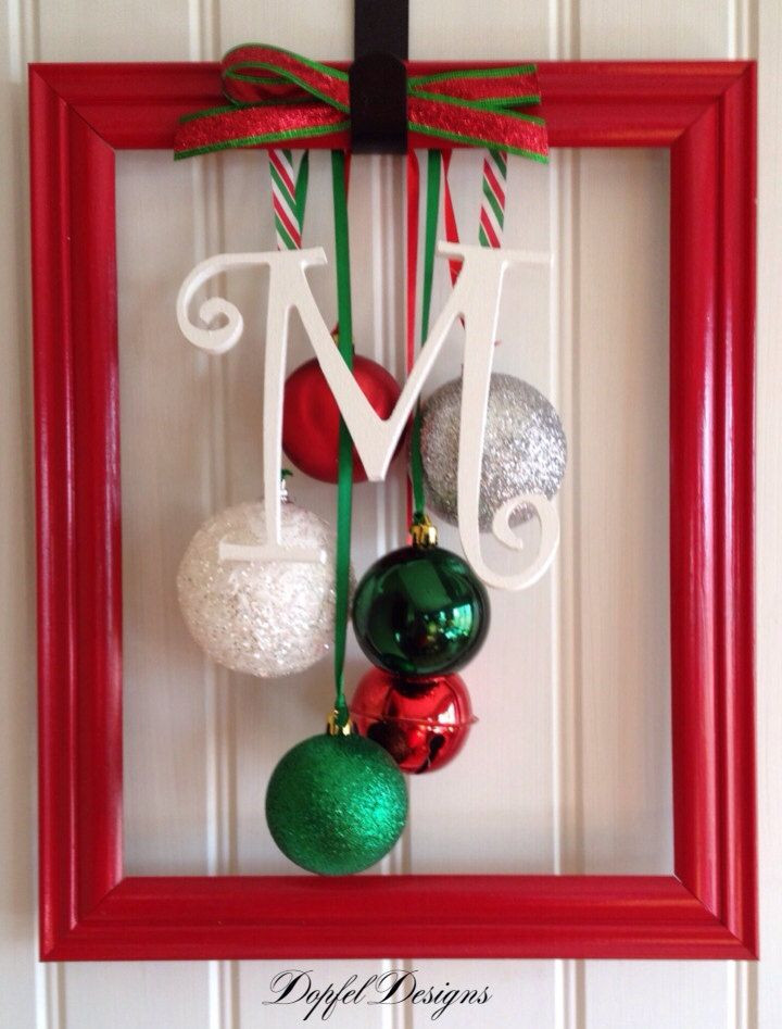 DIY Christmas Frame
 Whimsical Christmas Ornament Frame by DopfelDesigns on