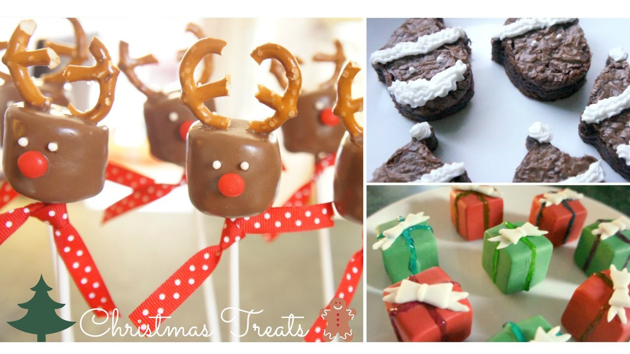 DIY Christmas Snacks
 3 DIY Christmas Treats Reindeer Marshmallow Pops Santa