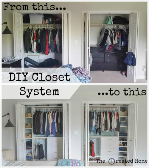 DIY Closet Organization System
 Custom small closet system The Created Home