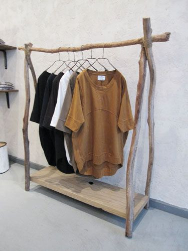 DIY Clothes Rack Cheap
 Rustic Wood Clothes Rack