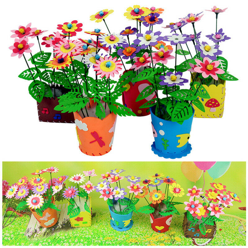 Diy Craft Kits For Kids
 Handmade EVA Flower Pot Educational Toy Kids DIY Craft