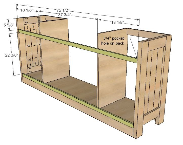 DIY Credenza Plans
 Planked Wood Sideboard