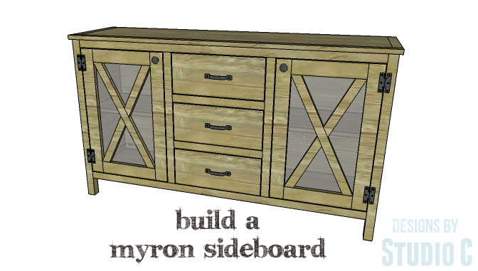 DIY Credenza Plans
 A Sideboard to Build with X Detail and Lots of Storage