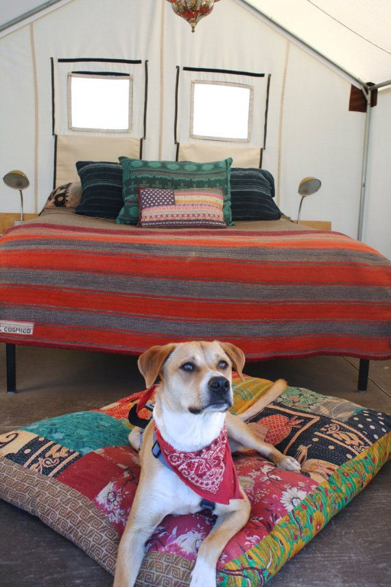 DIY Dog Bed Pillow
 LARGE Boho Dog Bed Kantha Floor Cushion Boho by BohoCircus