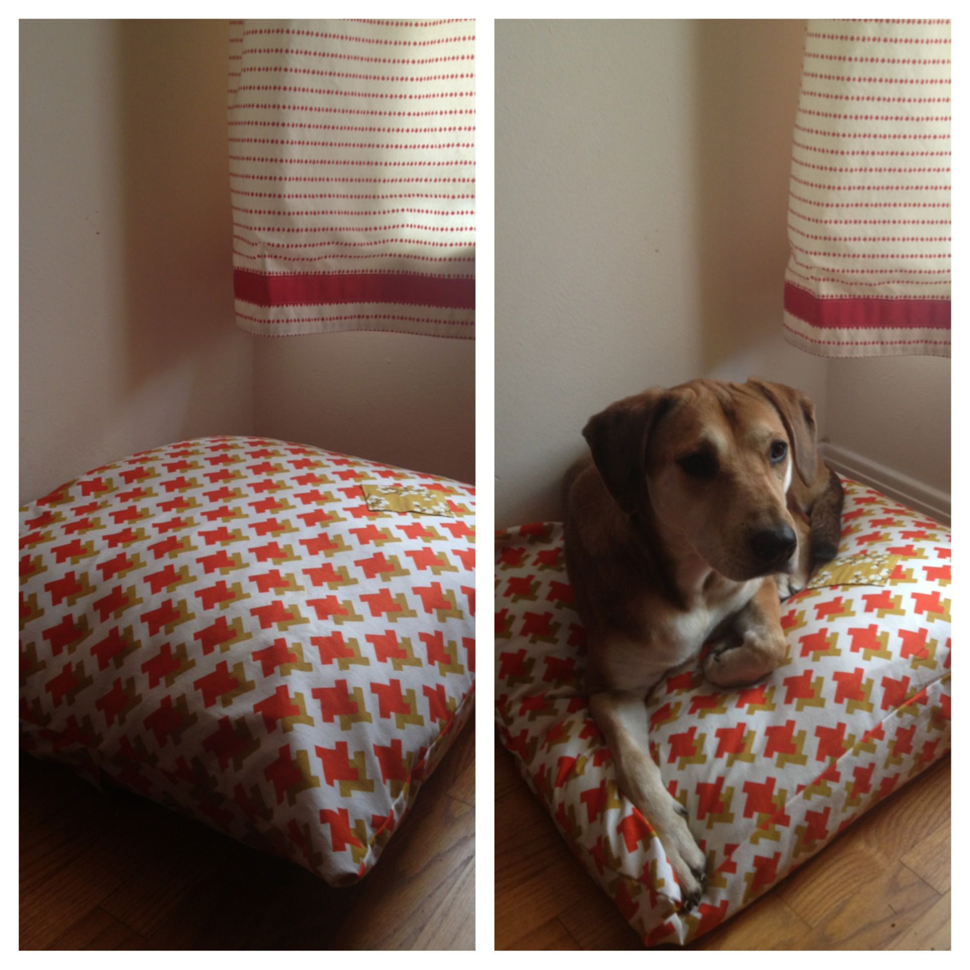 DIY Dog Bed Pillow
 DIY Dog bed made with fabric and old pillows Make a giant