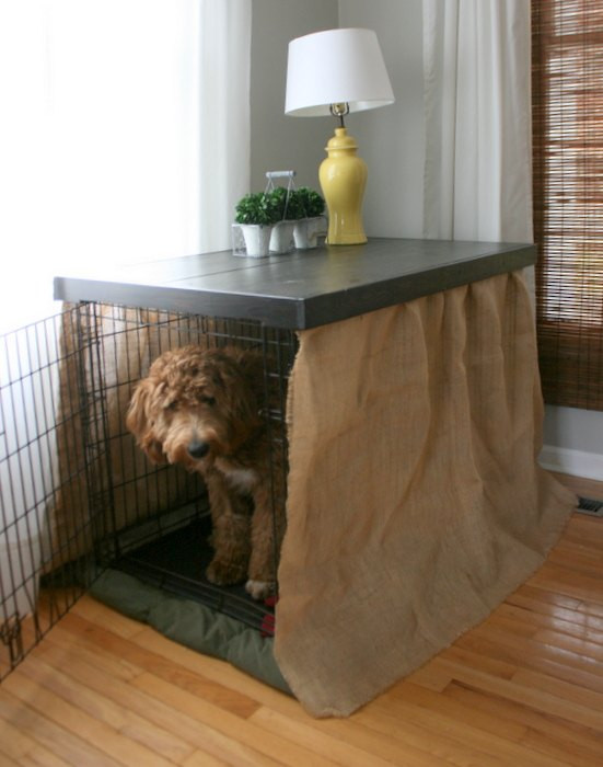 DIY Dog Cage Table
 DIY DOG KENNEL TABLE TOP