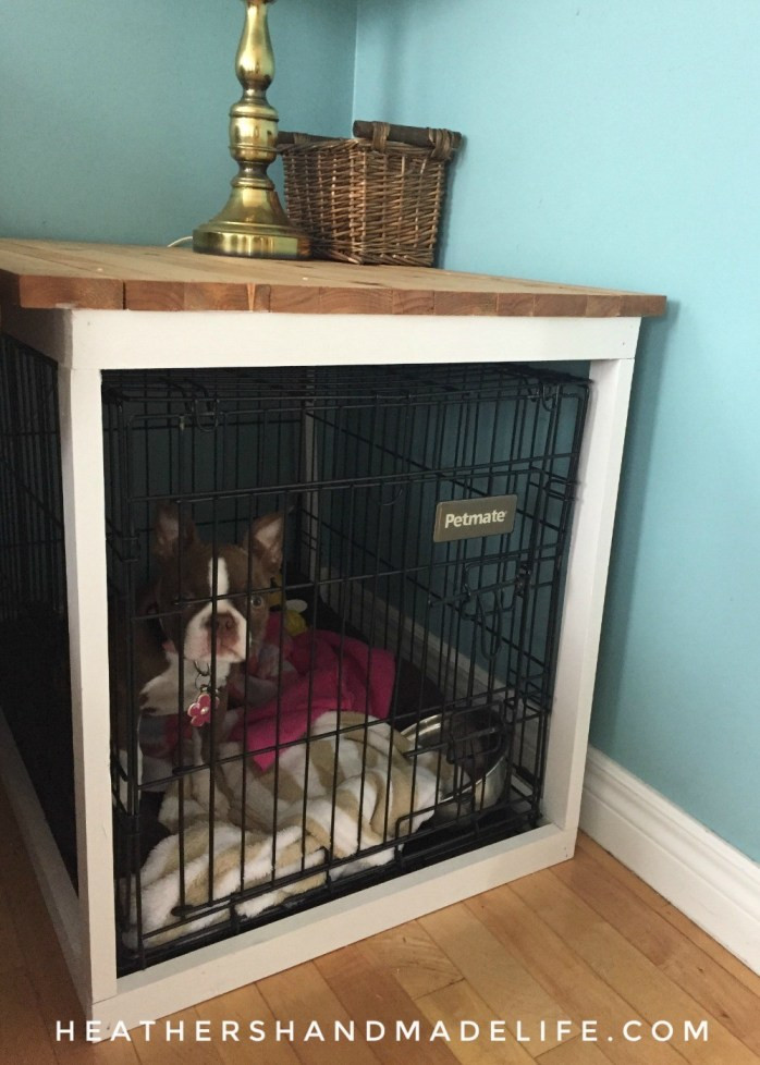 DIY Dog Cage Table
 DIY dog crate cover