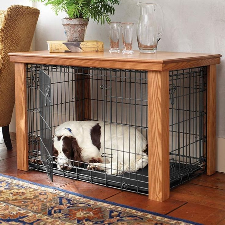 DIY Dog Cage Table
 Wooden Table Dog Crate Cover $269 95 Malm Woodturnings