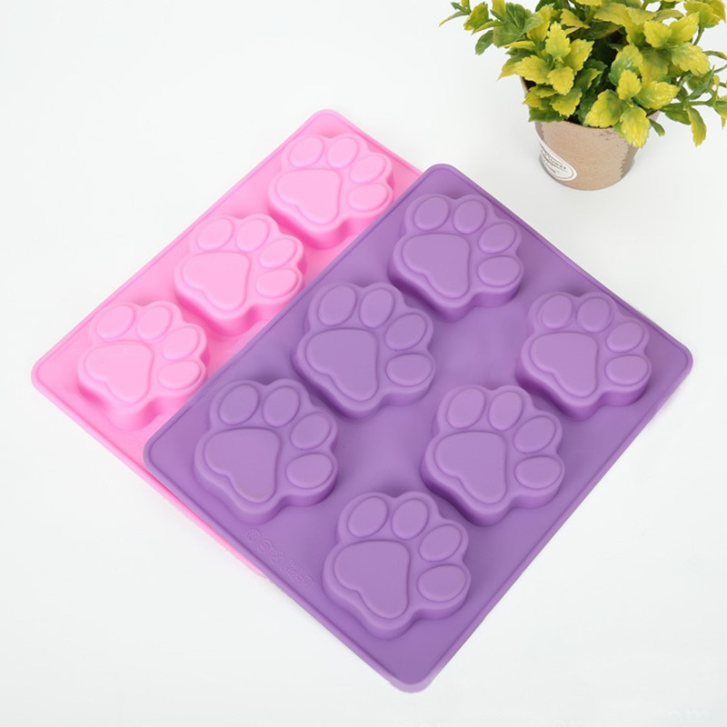 DIY Dog Paw Print Mold
 Cat Dog Paw Print Animal Silicone Chocolate Ice Mold