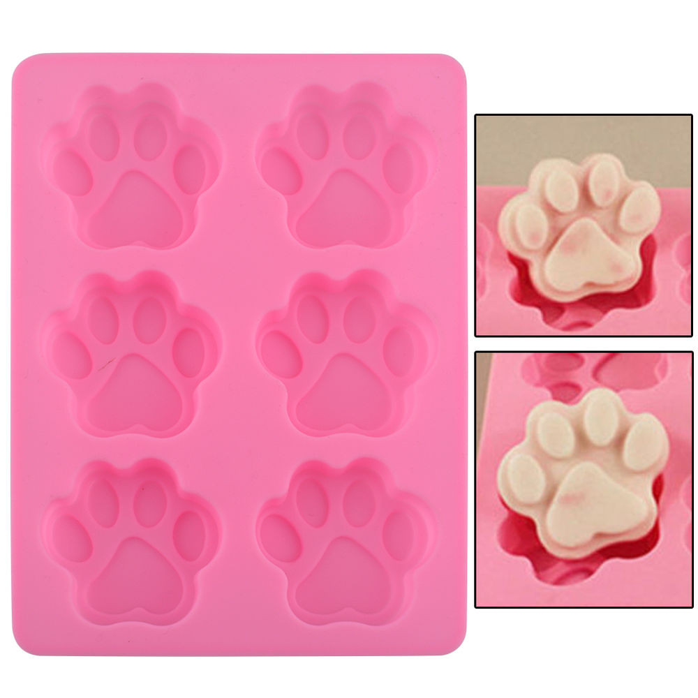 DIY Dog Paw Print Mold
 Set of 3 Silicone Mold Pet Paws Paw Prints Dog Animal