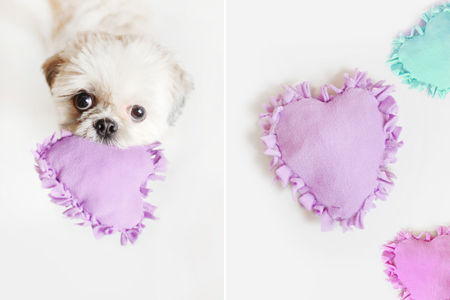 DIY Dog Toy
 DIY No Sew Heart Dog Toy Pretty Fluffy