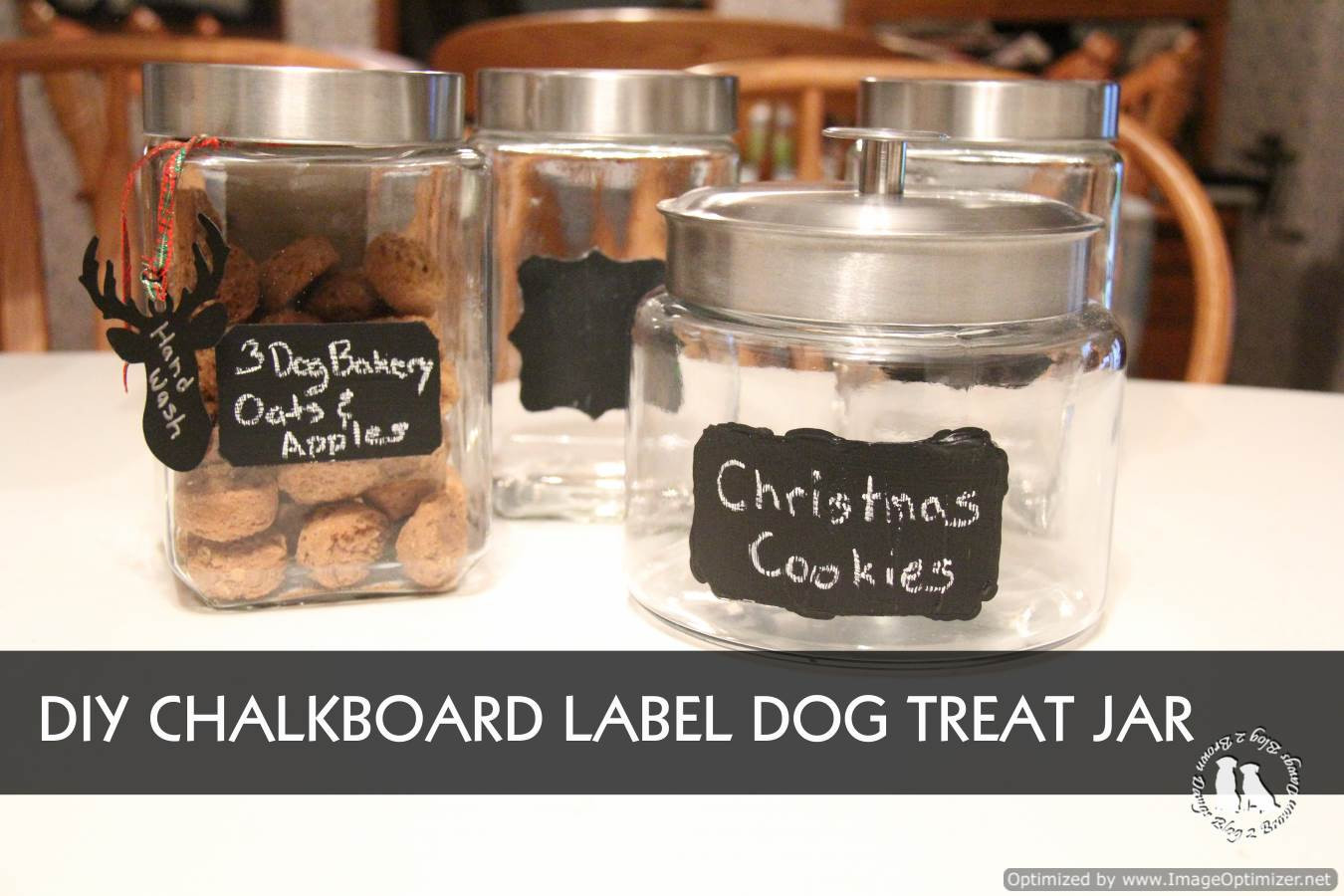 DIY Dog Treat Jar
 DIY Chalkboard Label Dog Treat Jar 2 Brown Dawgs Blog