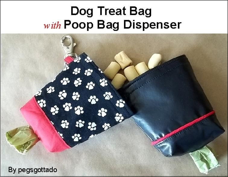 DIY Dog Treat Pouch
 Dog Treat Bag with Poop Bag Dispenser Pattern